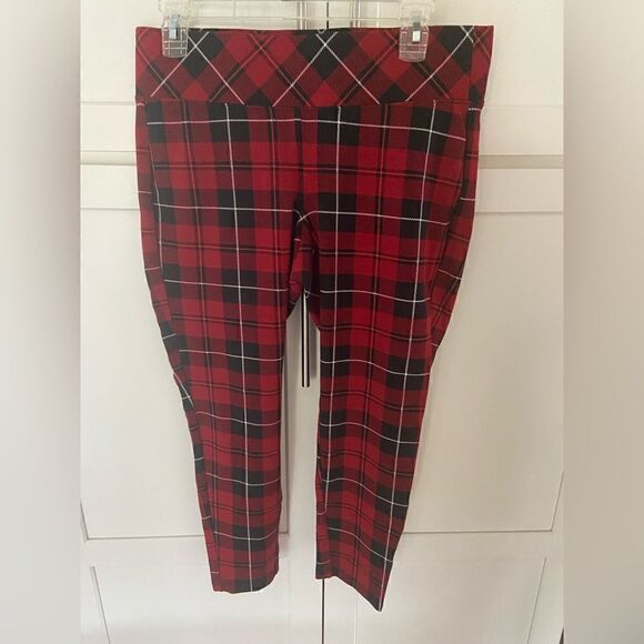 Torrid Picket Picie Skinny Studio Luxe Pointe High-rise Pants Size 00 Red Black - Picture 3 of 10